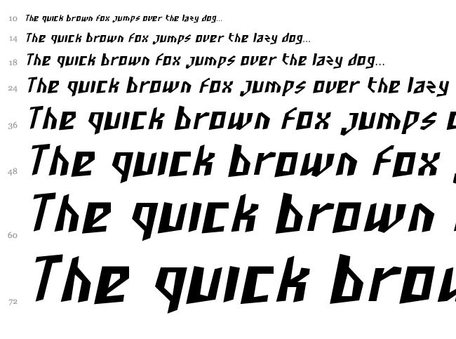 SF Junk Culture font waterfall